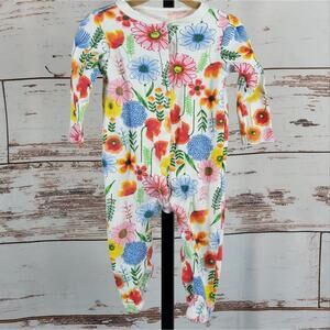 Mini B Floral Footed Sleeper 9mo